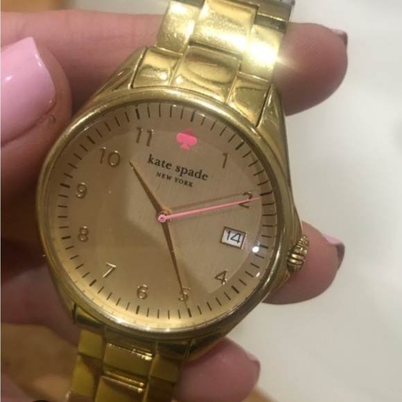 Kate Spade 1YRU0030 New York Seaport Champagne Dial Gold Tone Women's Watch - Picture 1 of 3
